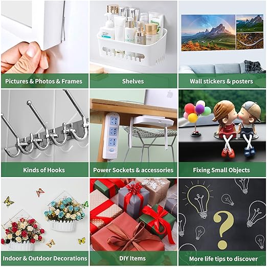 EZlifego Double Sided Tape Heavy Duty(Extra Large, Pack of 2, Total 396 Inch), Nano Double Sided Adhesive Tape, Clear Mounting Tape Picture Hanging Strips, Removable Wall Tape Sticky Poster Tape Decor