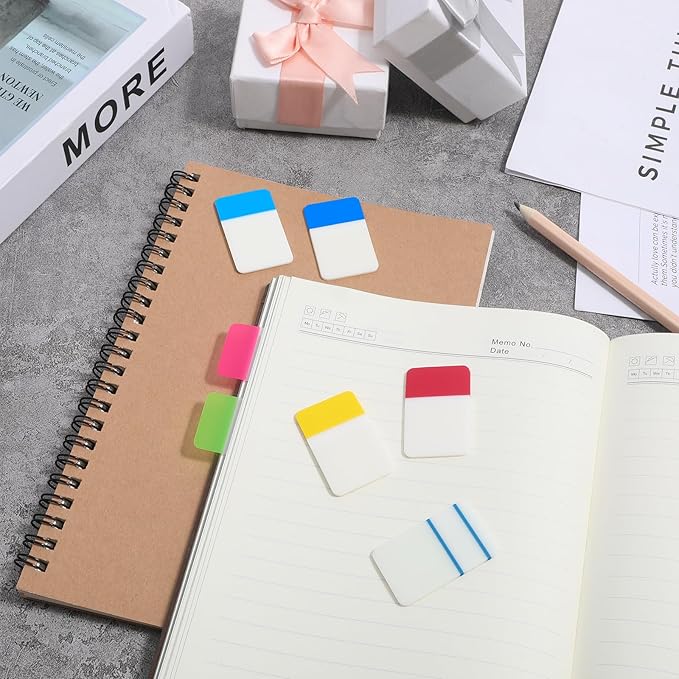 1 Inch Sticky Index Tabs Book Page, 960 PCS Sticky Tabs for Notebooks Writable and Repositionable Page Flags Colored Binder Markers Labels for Books, Binders, Papers, Documents, File Folders