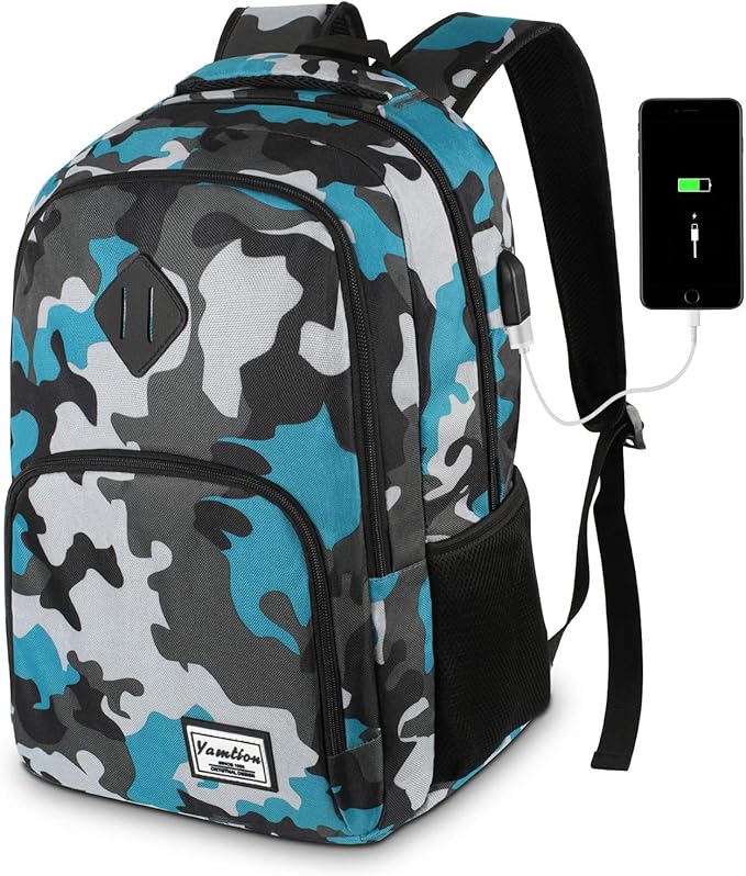 YAMTION 17.3 Inch Backpack Teenager Boy Man School Bag Computer School Business Leisure College School School Work University Travel School