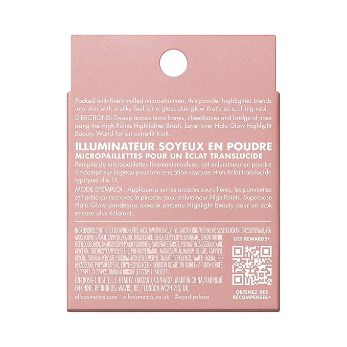e.l.f. Halo Glow Silky Powder Highlighter, Long-Lasting Luminous Face Finish, Cake-Resistant With Micro-Shimmer, Vegan & Cruelty-Free, Coppertunist
