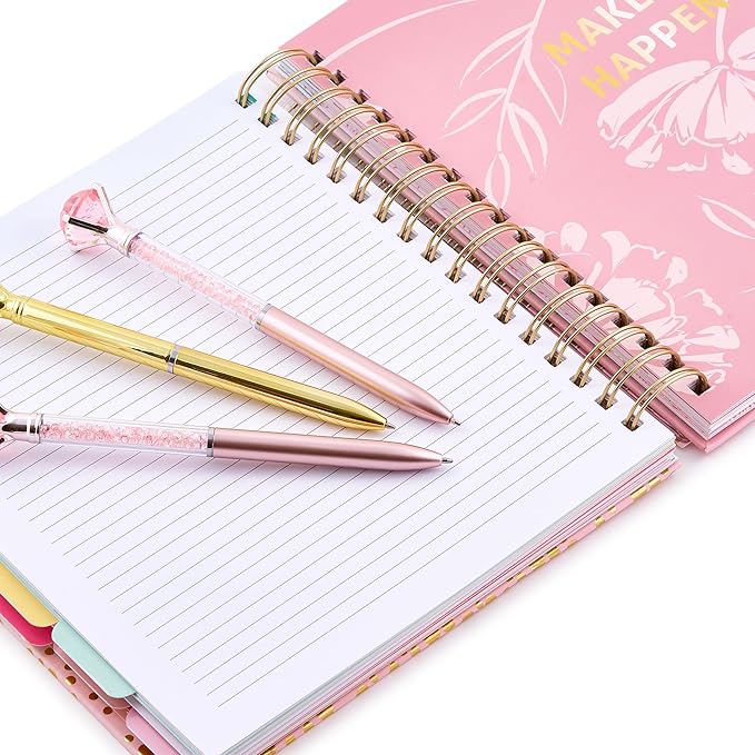 Votum 18 Month Hard Cover Planners/Calendars 10" x 10", January 2026 - June 2027 - Daily, Weekly & Monthly Organizer with Pens, Stickers, Sticky Notes, and a Sturdy Cover - Organized Chaos