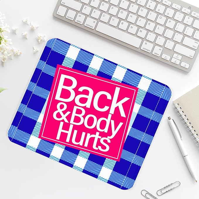 Square Mouse Pad with Non-Slip Rubber Base,Home Office Decoration Desktop Accessory, Laptop Mouse Pad for Office Laptops, 9.4x7.8x0.12in （Back）
