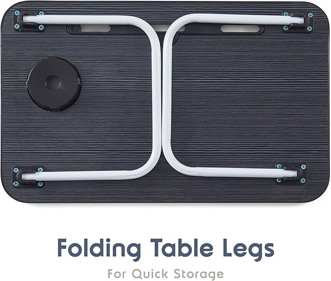 Laptop Bed Tray Table, Laptop Stand, Portable Lap Desks with Foldable Legs, Reading Desk for Sofa Couch Floor - Medium
