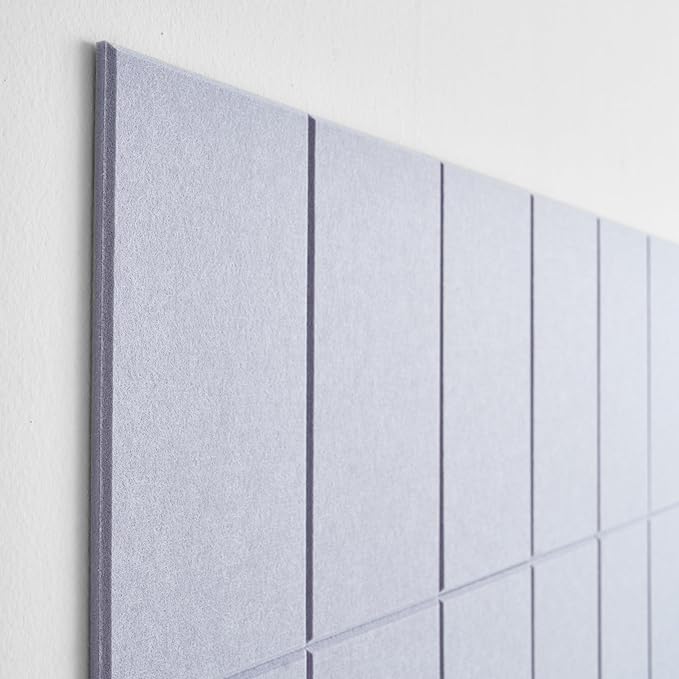 Large Bulletin Board 48x36- Office Wall Organizer to Replace Your Old Cork Boards for Walls for Office Decor - 24-Pack Felt Wall Tiles for Use in Home Office Decor as Photo Board (Lilac)
