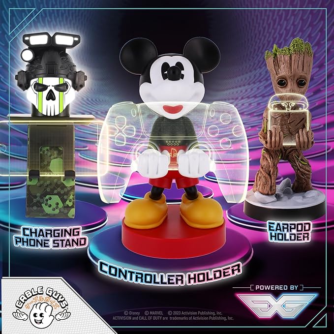Cable Guys: Disney Mickey Mouse Phone Stand & Controller Holder - Officially Licenced Figure - Exquisite Gaming