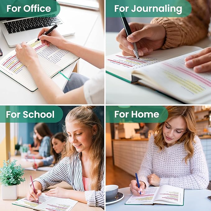Taja Pretty Lined Journal for Women, Aesthetic Cute Hardcover Leather Journal for Writing, A5 College Ruled Notebook for Work & Note Taking, Perfect for Office School Home, 160 Pages, Emerald Shores
