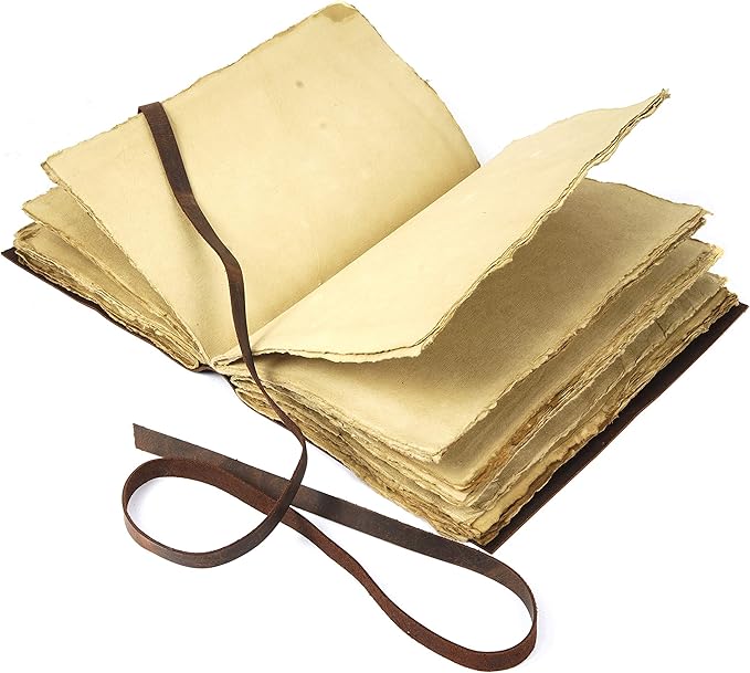Leather Journal Travel Diary, Handmade Vintage Bound Notebook for Men & Women, Antique Finish, Genuine Buffalo Leather- Quality Unlined Paper Perfect for Notes, Art Sketchbook, 9X6 Inches, Brown
