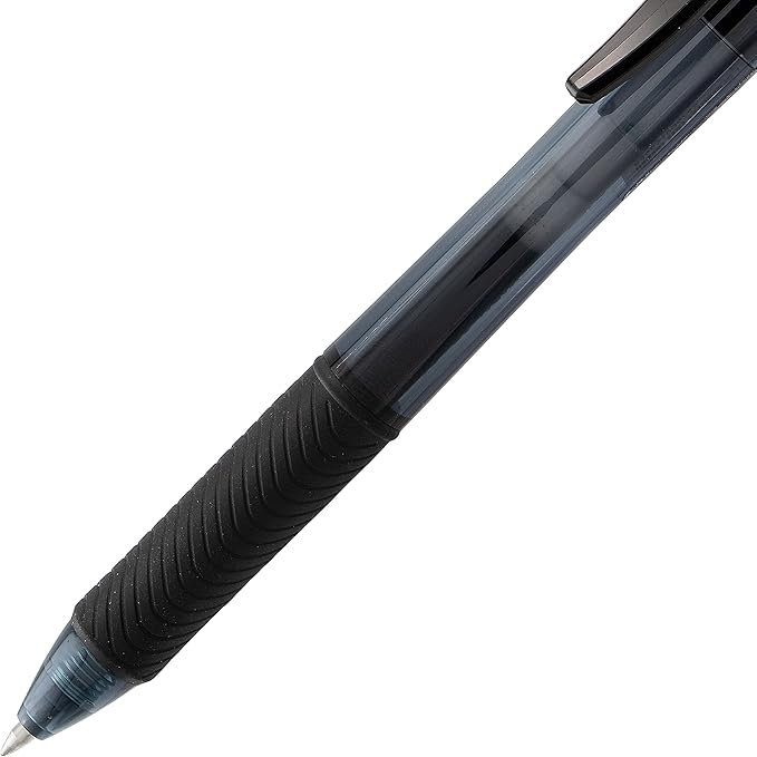 Pentel EnerGel-X Retractable Liquid Gel Pen, (0.7 mm), Medium Line, Black Ink, Box of 12 (BL107-A)
