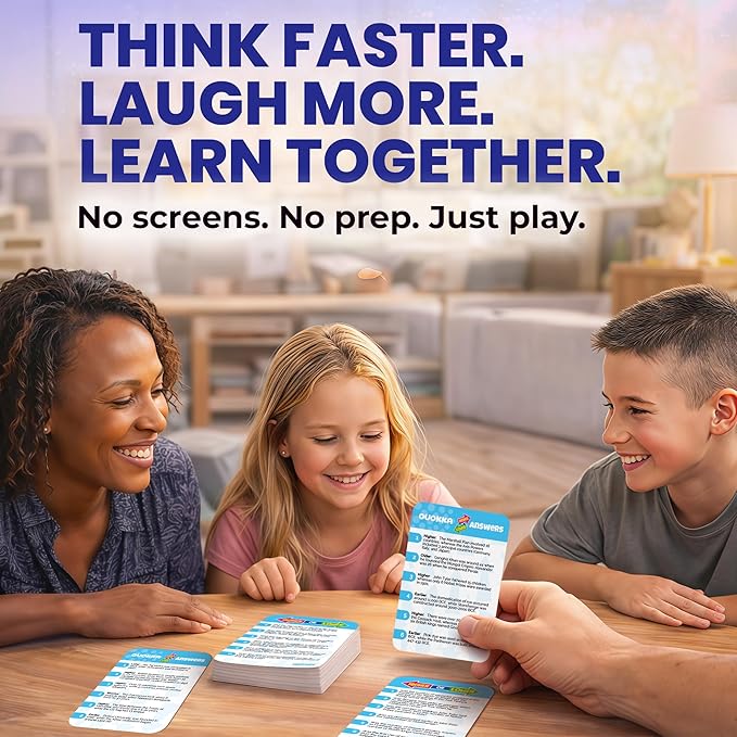 QUOKKA History Board Game for Kids 10-14 Year Olds - Family Card Game for Kids and Adults - Higher or Lower | Guess Fun Questions | Easy to Learn | 2 + Players - Challenge Game for Family Night