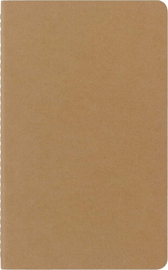 Moleskine Cahier Journal, Soft Cover, Large (5" x 8.25") Ruled/Lined, Black, 80 Pages (Set of 3)