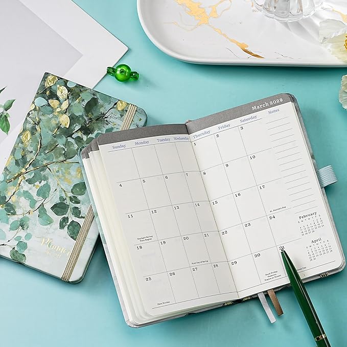 2026-2029 Pocket Planner/Calendar - 3 Year Planner 2026-2029, July 2026 - June 2029(36 Months), 6.3" x 3.7", 3 Year Monthly Planners with Inner Pocket, Pen Holder & Elastic Closure - Art Leaves