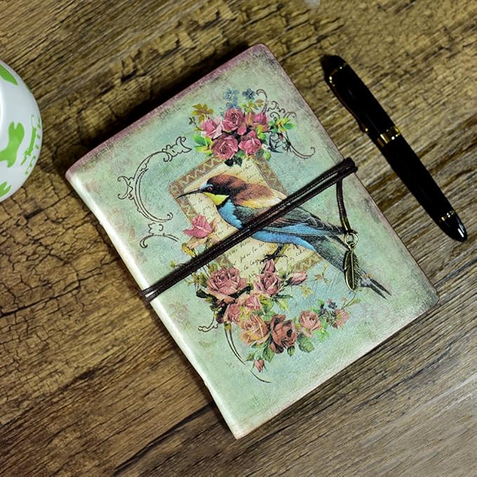 Leather Journal, 7 Pack Journals Notebooks Bulk, Refillable Journals for Writing, Lined Journal for Women Men, Students Gifts, 180 Pages, 7 x 5 inches, Vintage Pendants Travel Journal, Multicolor