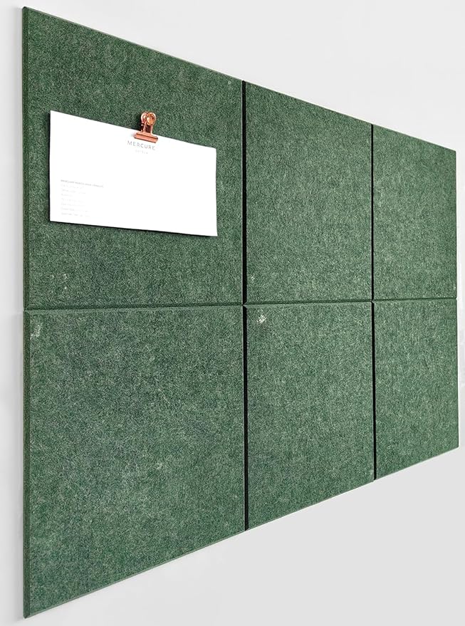 Cork Board 24 x36 Alternative - 6 Pack Felt Wall Tiles with Safe Removable Adhesive Tabs, Cork Boards for Walls Cork Board for Home Office Pin Board Tack Board - Tree