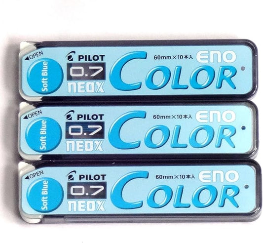 Pilot Color Mechanical Pencil Lead Eno, 0.7mm, Soft Blue, 10 Lead Ã—3 Pack/total 30 Leads (Japan Import) [Komainu-Dou Original Package]