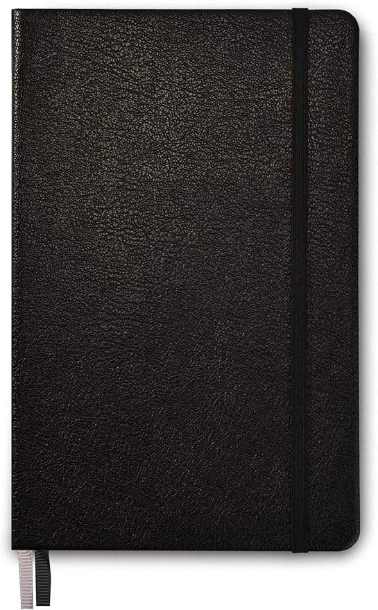 Minimalism Art, Premium Hard Cover Notebook Journal, Classic 5" x 8.3", 122 Numbered Pages, Gusseted Pocket, Ribbon Bookmark, Extra Thick Ink-Proof Paper 120gsm, San Francisco (Squared, Black)
