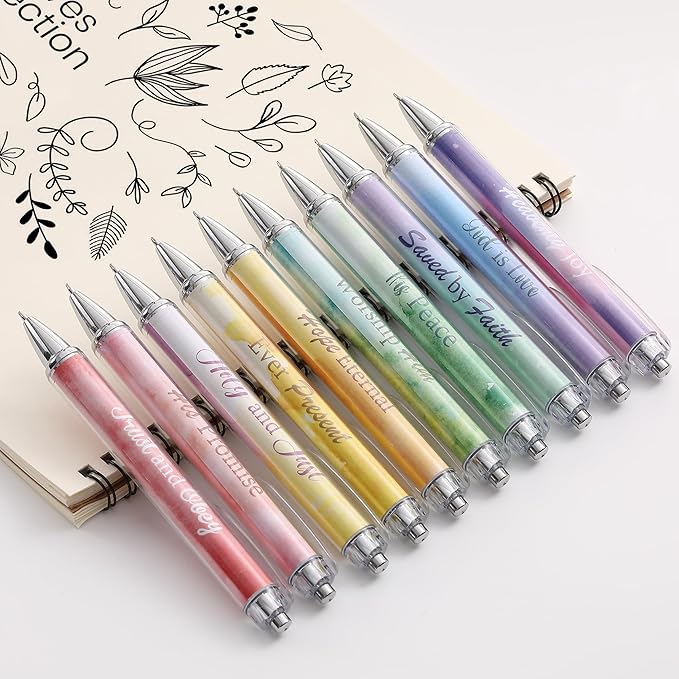 Mr. Pen- Christian Pen Set, 10 Pack, Gradient Style, Black Ink, Bible Verse Pens, Christian Pens for Women