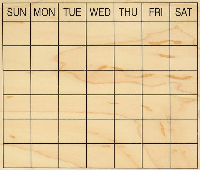 Stamps by Impression Journal, Habit Tracker, Calendar Rubber Stamp 4.25" x 5.25" 6 Row ST 1610