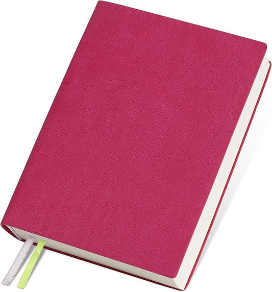 DreamDove Thick Blank Journal Notebook 400Pages Hardcover Sketch Book Notebook Blank Journal Unlined No Lines Soft Leather Cover A6 (3.9 × 5.5) Journal Leather Notepad Drawing Book Memo Writing Sketch Pad Diary Notebook (Raspberry Pink-400 page)