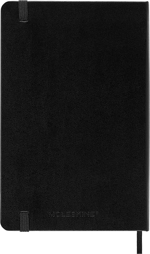 Moleskine Classic Notebook, Hard Cover, Medium (4.5" x 7") Plain/Blank, Black, 208 Pages