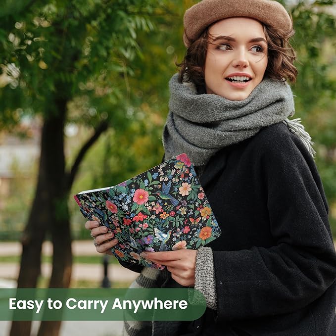 Taja Pretty Lined Journal for Women, Aesthetic Cute Hardcover Leather Journal for Writing, A5 College Ruled Notebook for Work & Note Taking, Perfect for Office School Home, 160 Pages, Hummingbird