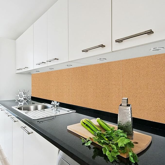 Large Cork Board Roll 72" x 48", 1/4" Thick Non-Adhesive Corkboard Bulletin Board Sheet for Walls/Office, ZHIDIAN 6' x 4' Premium Frameless Natural Cork Board for DIY Projects