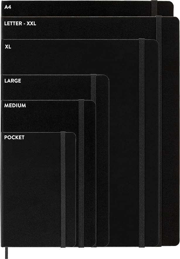 Moleskine Classic 12 Month 2025 Weekly Planner, Soft Cover, Large (5" x 8.25"), Black, 144 pages