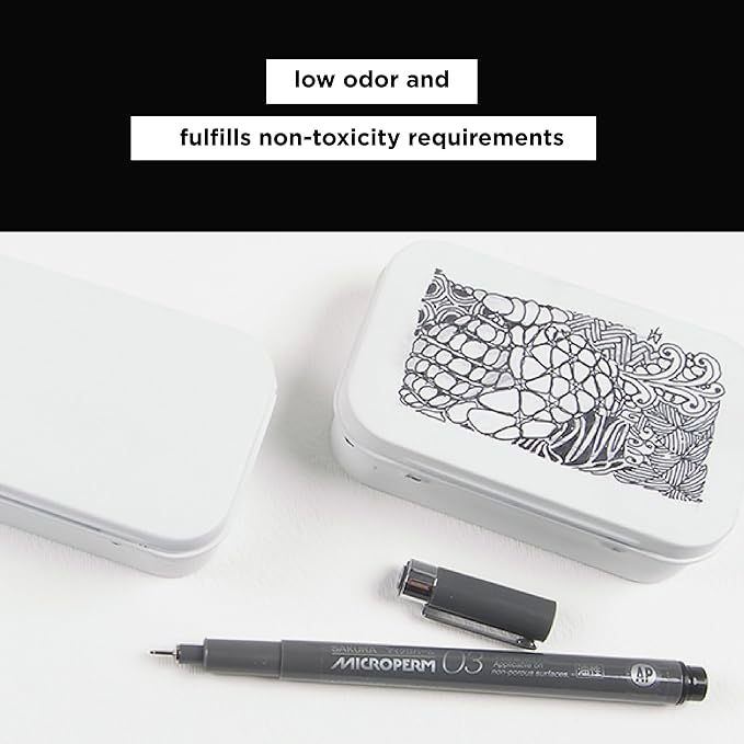 SAKURA 3-Piece Microperm Blister Card Ultra-Fine Point Pen Set, Black