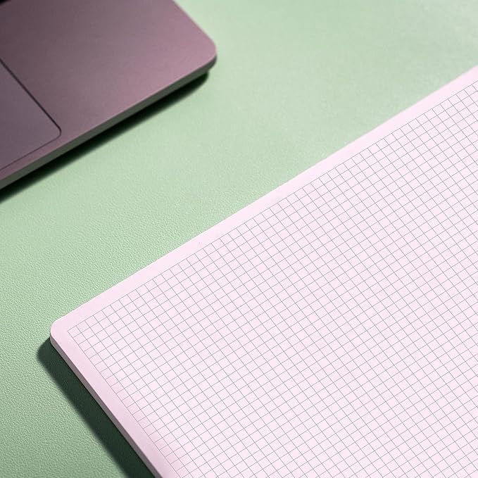 Notsu Graph Notepads 8.5 x 11 inch, 2 Pack | Minimalist Graphing Memo Mouse Pads with Premium Thick Paper, Letter Size