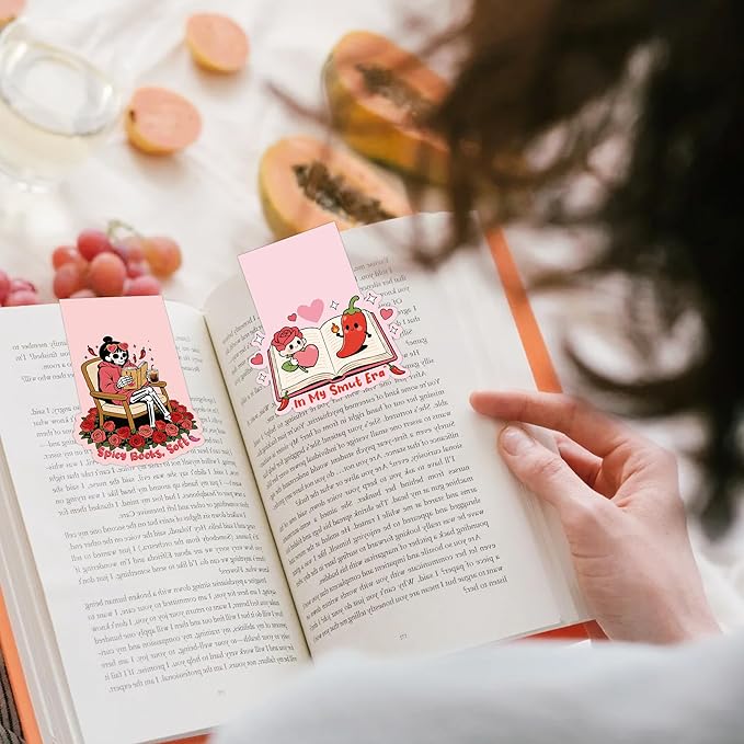 Valentine Magnetic Bookmarks for Women, 9 Pcs Smutty Bookish Magnet Book Marks for Reading, Cute Romance Page Clips for Book Lovers, Valentines Day Gifts for Her