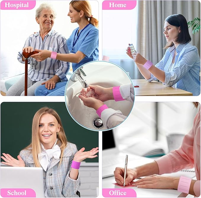 6 Pcs Nurse Silicone Bracelet to Do List Slap Silicone Reminder Bracelet Reusable Wearable Wrist Waterproof for Work Wrist Strap(Elegant Color,Classic Style)