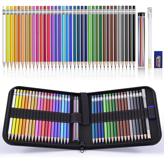 Four Candies Mechanical Colored Pencils, Erasable Mechanical Pencils with Sharpener and Bag, Aesthetic Drafting Tools Ideal for Both Beginners 2.6mm, 36PCS