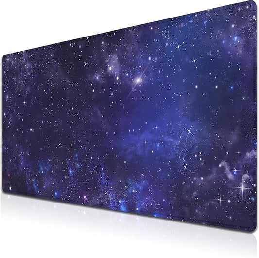 Office Desk Pad Galaxy Universe, Gaming Mousepad XXL Mouse Pads Large Mouse Pad, Work Desk Mat Non-Slip Rubber Base, 35.4 X 15.7 inch for Work/Game/Office Starry Night Sky Stars Outer Space