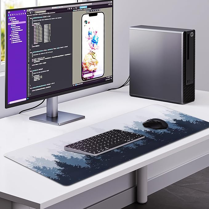 Large Gaming Mouse Pad & Extended XXL Computer Game Mouse Mat, Long Desk Pad with Stitched Edges for Keyboard,Home Office Gaming Work Big Desk Pad (35.4x15.7x0.12IN, 90x40CM),Style C