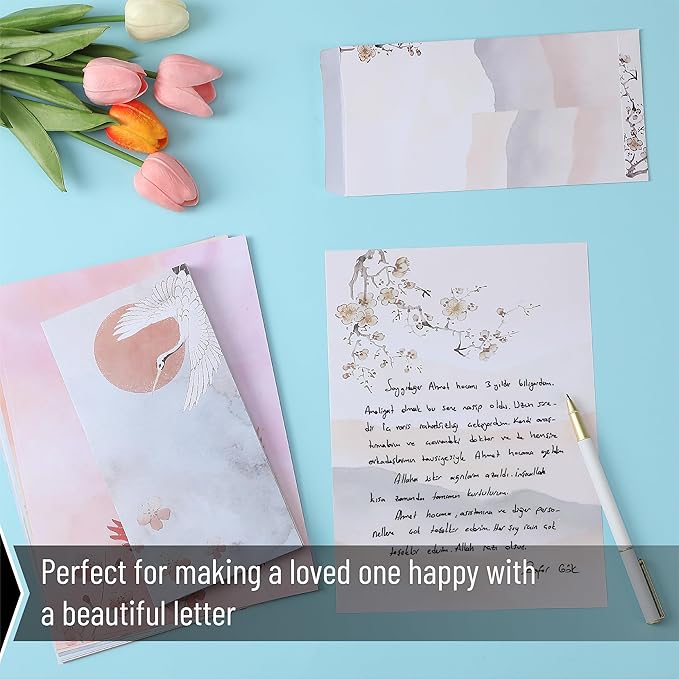 Mr. Pen Stationery Letter Set with Envelopes - 30 Writing Papers + 18 Envelopes, Cute Stationary Set for Writing Letters