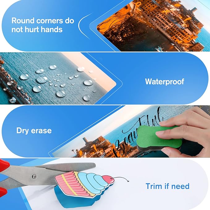 KTRIO 100 Pack Thermal Laminating Sheets 5 Mil, Hold 5 x 7 inch Photo Laminating Pouches for Laminator, Clear Lamination Paper 5.3 x 7.4 inch, Laminate Protection Round Corner, Home & Office Supplies