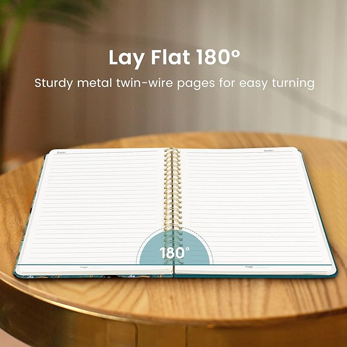 Taja Lined Spiral Notebook Journal for Women A5(5.8" × 8.3"), Cute Hardcover Notebook for Work, School & Note Taking, Pretty College Ruled Journal for Writing, 140 Pages， Cats in Vine