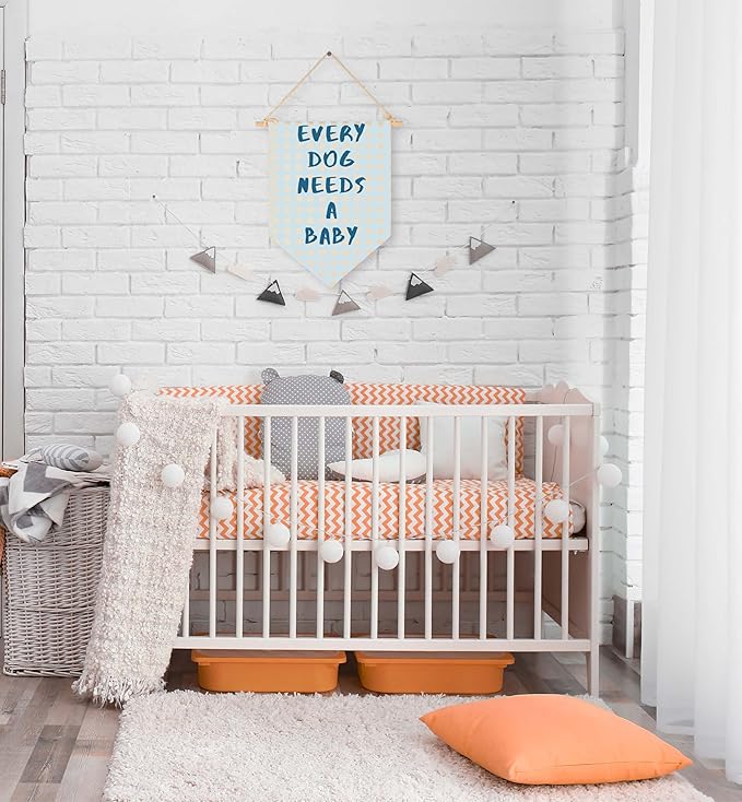 Baby Reveal Announcement Present-Banner Flag Sign Wall Decor Gift for Boy Girl Kids Nursery Playroom Reading Room Bedroom Above Crib Door-Baby,Shower,Birthday Christmas Gift-Every Dog Needs A Baby