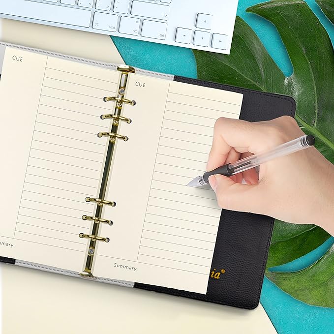 Spiral Notebook Refills, Refillable College Ruled Line A6 Planner Refill Paper for Compatible with Filofax/Personal Journal, 45sheets/90pages,Harphia(A6 3.74 x 6.77'',Cornell)