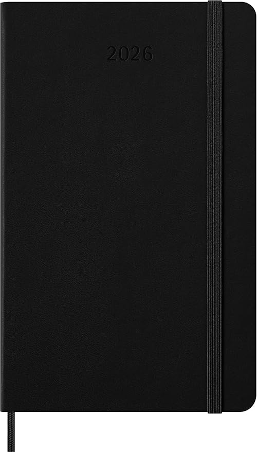 Moleskine Classic 12 Month 2026 Weekly Horizontal Planner, Hard Cover, Large (5" x 8.25"), Black, 144 pages