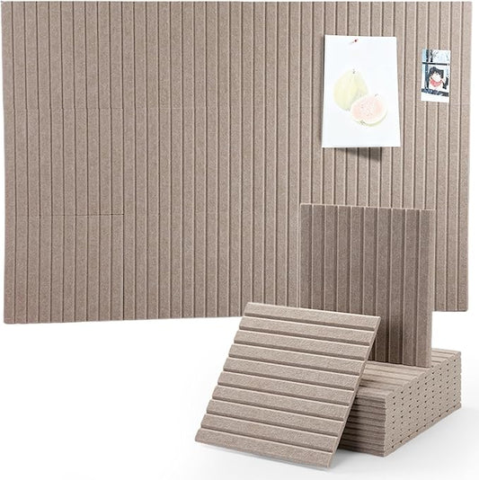 Large Felt Bulletin Board 48" x 36" with Push PINS & Wall Safe Adhesive Tabs – Modern Large Cork Board for Walls in Home or Office, Versatile Felt Board Layout, Cork Board, Vision Board, Dream Board