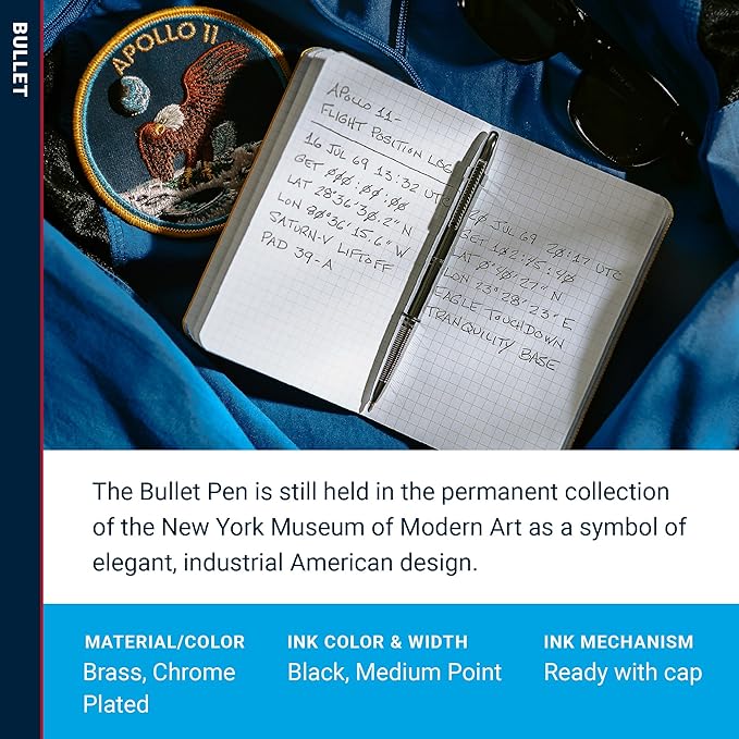 Fisher Space Pen Bullet Pen - 400 Series - Ink Pen - Chrome with Clip