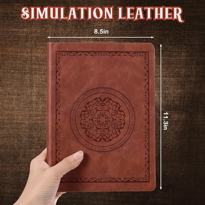 2026 Leather Vintage Journal Notebook,300 Pages,Leather Softcover Lined Journal Notebooks for Women Men,Notebook Journals for Writing Travel,Business,Office,8.5'' X 11.3''