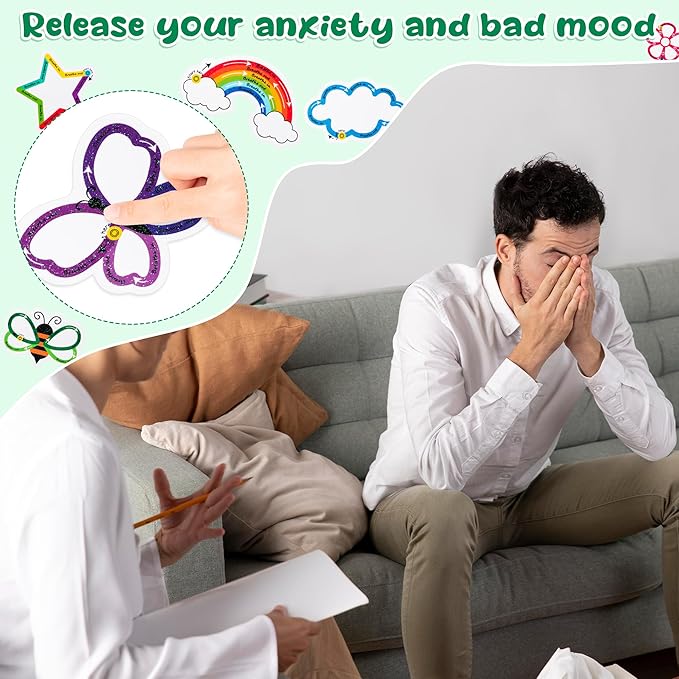 H1vojoxo 120PCS Breath Anxiety Sensory Stickers Tactile Deep Breathing Stickers for Kids Adult Anti Stress Textured Fidget Sticker for Anxiety Sensory Sticker Different Texture for Phone