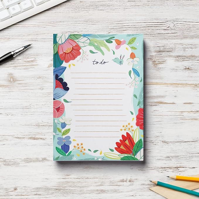 To Do List Note Pads (Set of 3) | Cute Floral Memo Notepads by Ana Sanfelippo