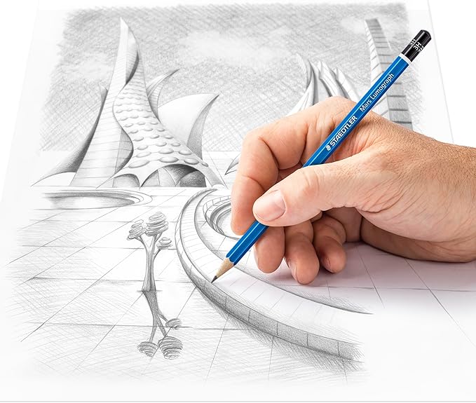 STAEDTLER Mars Lumograph 3H Graphite Art Drawing Pencil, 6 Pencils