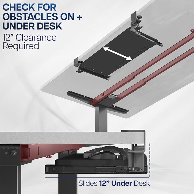 VIVO Small Clamp-on Computer Keyboard and Mouse Under Desk Slider Tray, 20 x 11 inch Pull Out Platform Drawer, Light Wood, MOUNT-KB05ES-A