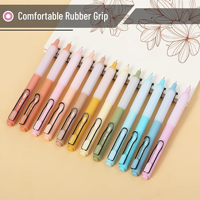Mr. Pen- Retractable Gel Pens, 12 Pack, Colorful Ink Gel Pens with Case and 12 Refills, Gel Pen Fine Point 0.5mm