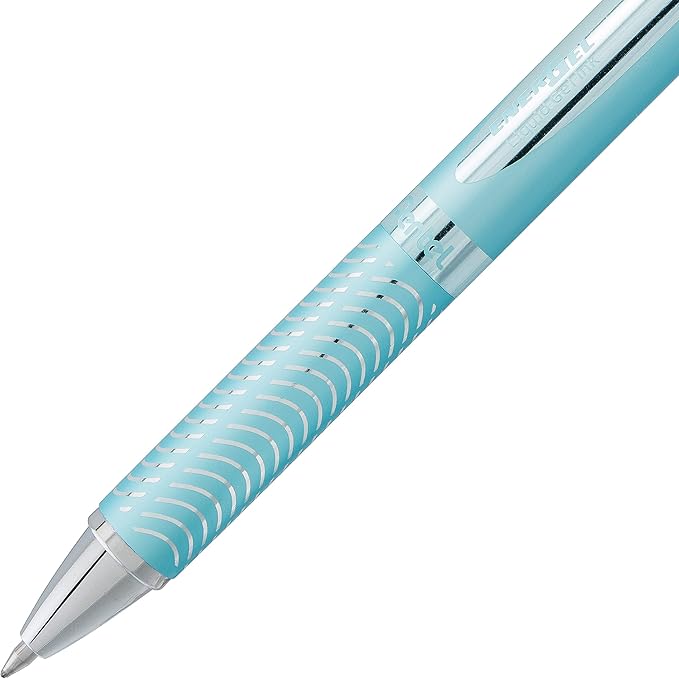 Pentel EnerGel Alloy RT Premium Liquid Gel Pen, (0.7mm), Medium Line, Aquamarine Barrel, Black Ink, 1 Pack (BL407LSBPA)