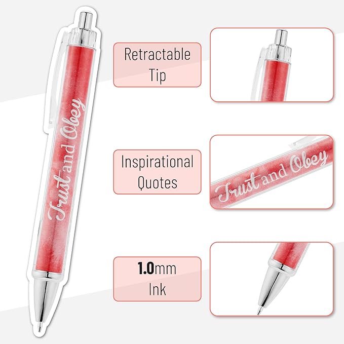 Mr. Pen- Christian Pen Set, 10 Pack, Gradient Style, Black Ink, Bible Verse Pens, Christian Pens for Women