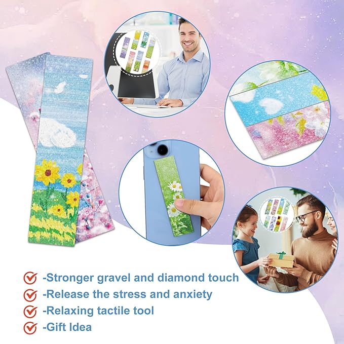 50PCS Calm Stickers for Anxiety Sensory Stickers for Relieve Adults Kids Teens Fidgets Stress Office&Classroom Supplies Anxiety Relief Items with Tactile Textured Surface Patterns(Flower)